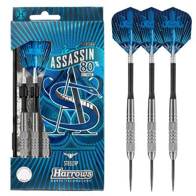 Harrows Men's Assassin Tungsten Darts, Silver, 26g
