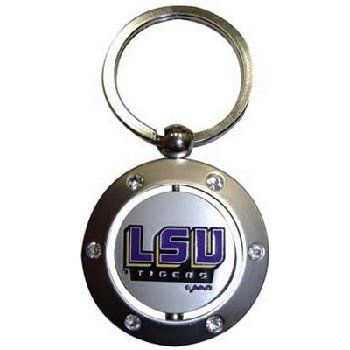 Gameday Outfitters NCAA LSU Tigers Rhinestones Spinner Keychain, Multicolor, One Size