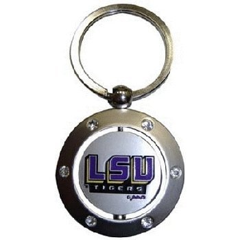 Gameday Outfitters NCAA LSU Tigers Rhinestones Spinner Keychain, Multicolor, One Size