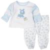 Absorba Newborn Boys Puppy Print 2 Piece Footed Pant Set Wht/Print, 6-9 Months view 1