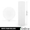 CanDo White PE Foam Rollers for Exercise, Finess, Muscle Restoration, Massage Therapy, Sport Recovery and Physical Therapy for Home, Clinics, Professional Therapy Round 6" x 24" view 2
