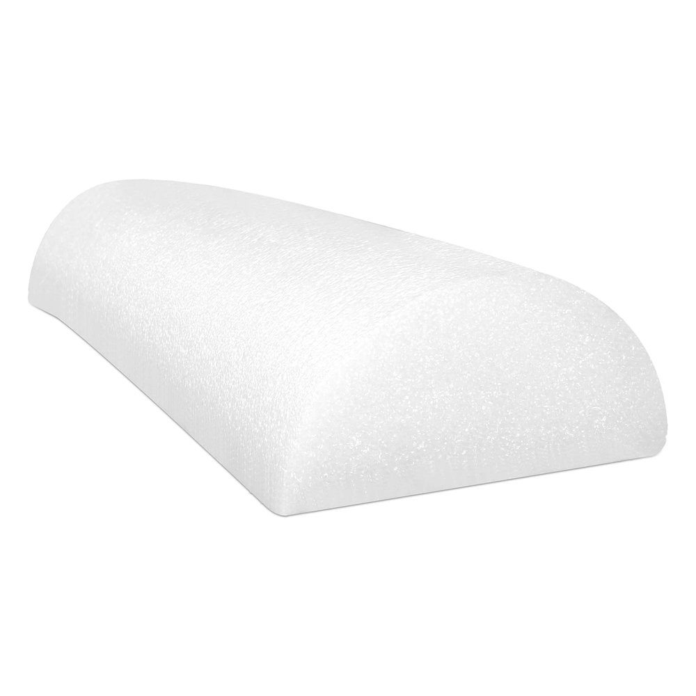 CanDo White PE Foam Rollers for Exercise, Finess, Muscle Restoration, Massage Therapy, Sport Recovery and Physical Therapy for Home, Clinics, Professional Therapy Half-Round 6" x 18"