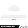 CanDo White PE Foam Rollers for Exercise, Finess, Muscle Restoration, Massage Therapy, Sport Recovery and Physical Therapy for Home, Clinics, Professional Therapy Half-Round 6" x 18" view 2