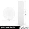 CanDo White PE Foam Rollers for Exercise, Finess, Muscle Restoration, Massage Therapy, Sport Recovery and Physical Therapy for Home, Clinics, Professional Therapy Round 6" x 30" view 2