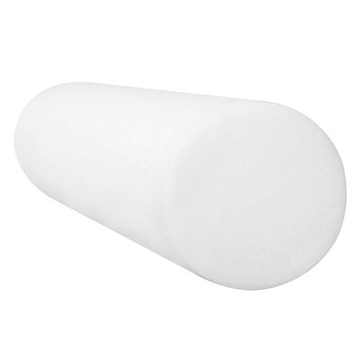 CanDo White PE Foam Rollers for Exercise, Finess, Muscle Restoration, Massage Therapy, Sport Recovery and Physical Therapy for Home, Clinics, Professional Therapy Round 6" x 18"