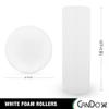 CanDo White PE Foam Rollers for Exercise, Finess, Muscle Restoration, Massage Therapy, Sport Recovery and Physical Therapy for Home, Clinics, Professional Therapy Round 6" x 18" view 2