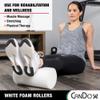 CanDo White PE Foam Rollers for Exercise, Finess, Muscle Restoration, Massage Therapy, Sport Recovery and Physical Therapy for Home, Clinics, Professional Therapy Round 6" x 18" view 4