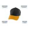 Augusta Sportswear Athletic Mesh Cap Black/Gold OS view 2