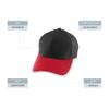 Augusta Sportswear Athletic Mesh Cap Black/Red OS view 2