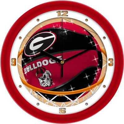 Georgia Bulldogs Slam Dunk 11.5" Basketball Theme Wall Clock