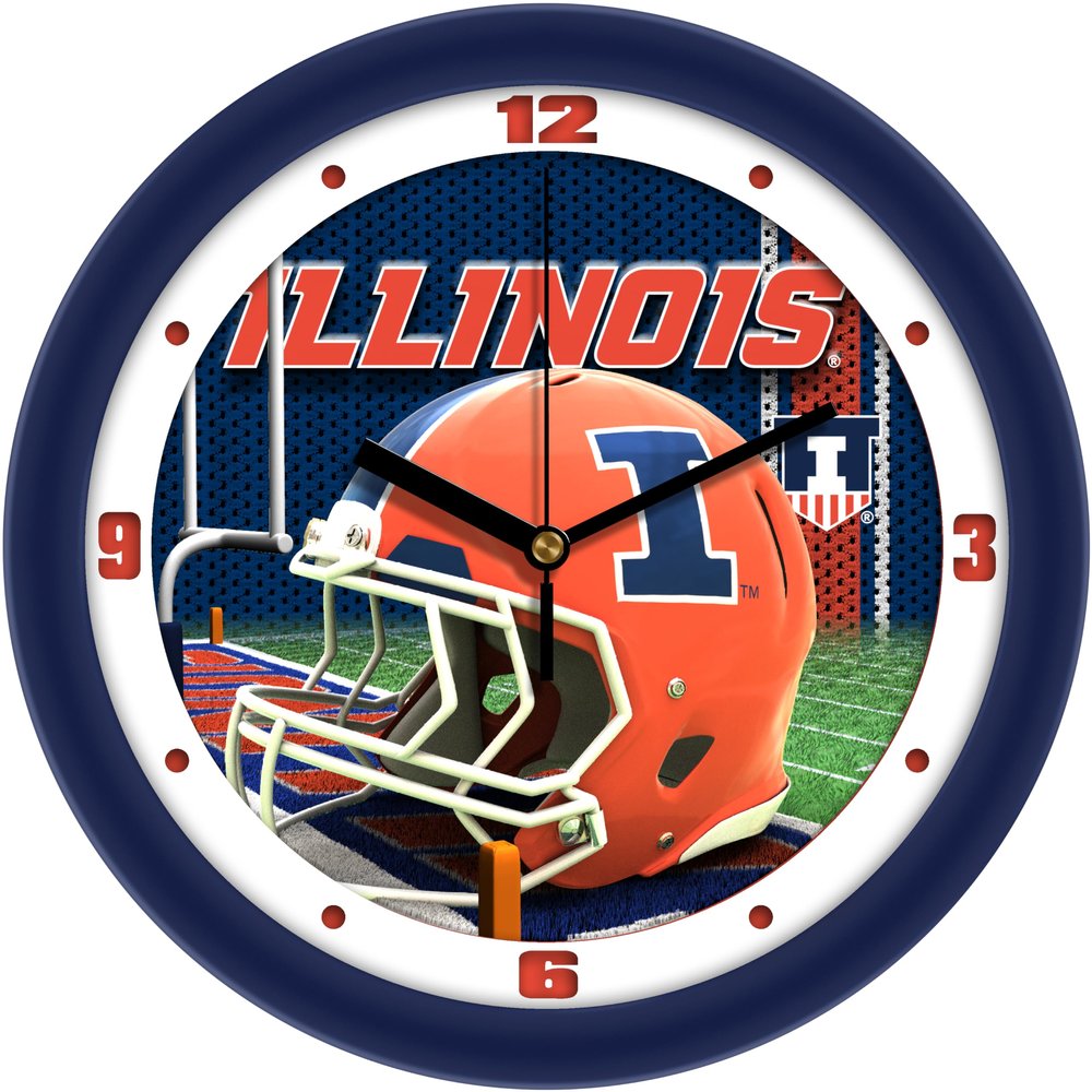 SunTime Illinois Fighting Illini - Football Helmet Wall Clock