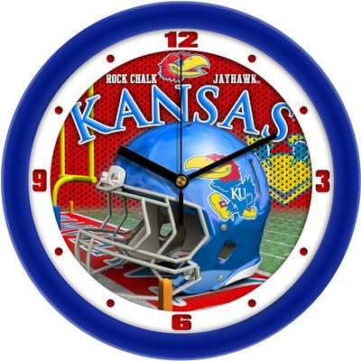 SunTime Kansas Jayhawk - Football Helmet Wall Clock