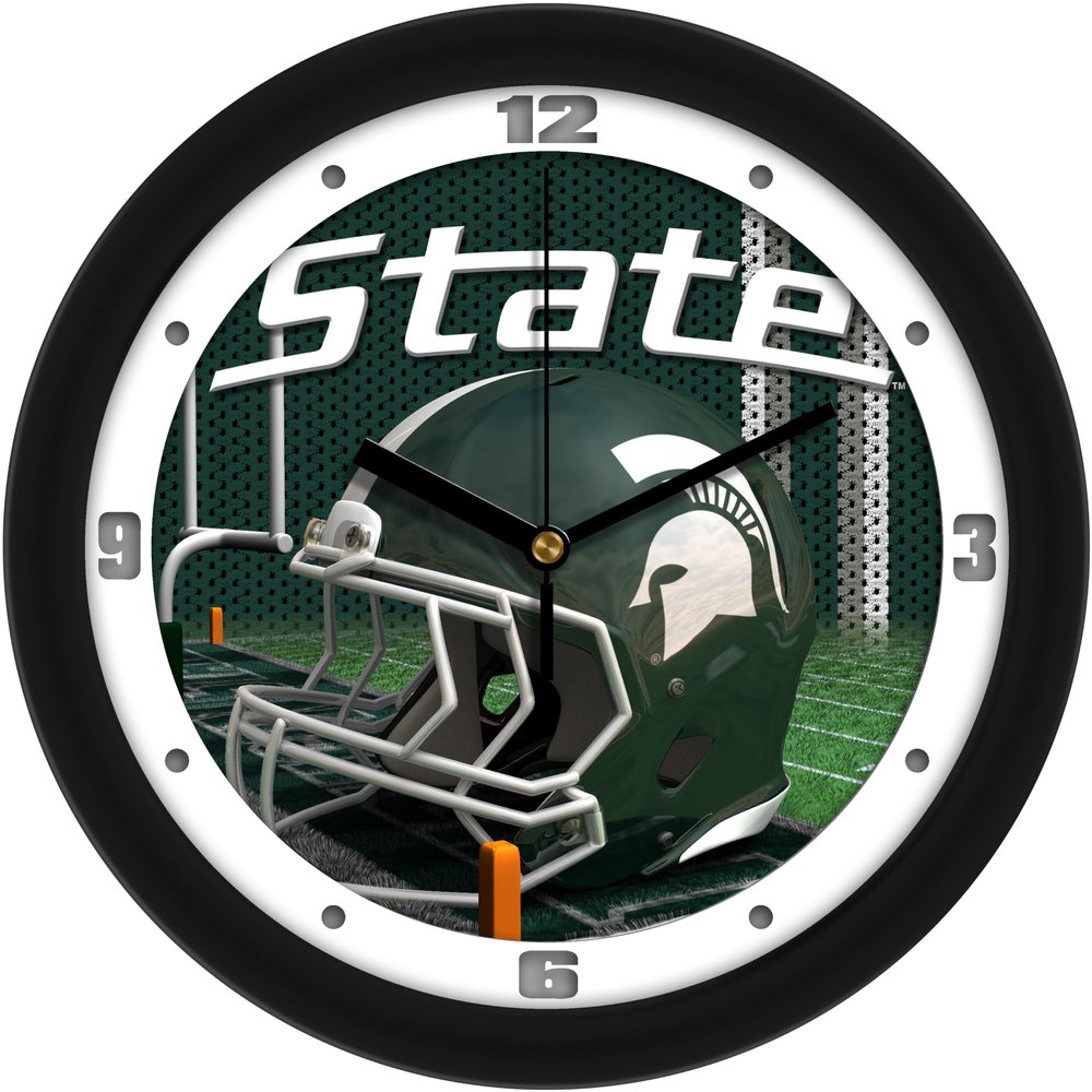 SunTime Michigan State Spartans - Football Helmet Wall Clock