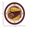 SunTime Iowa State Cyclones College Basketball Slam Dunk Wall Clock, Silent Non Ticking, 11.5" view 3