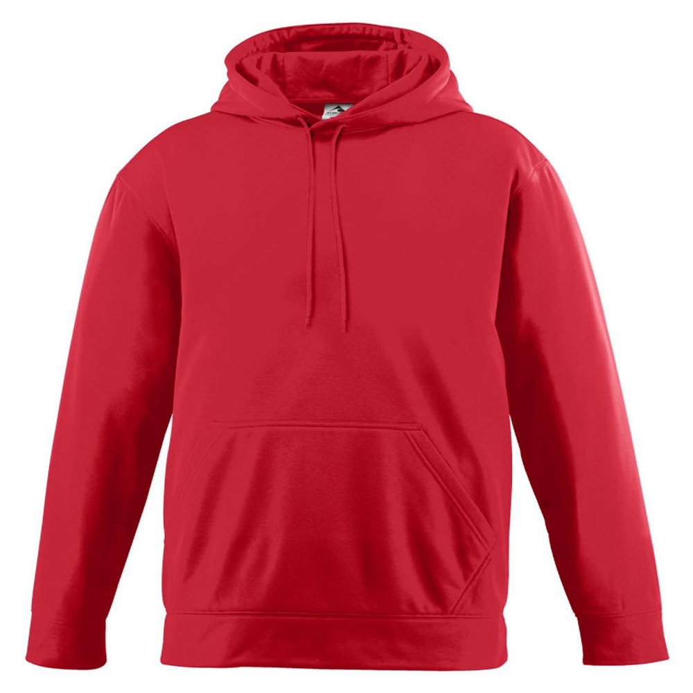 Augusta Sportswear Men's Wicking Fleece Hooded Sweatshirt L Red