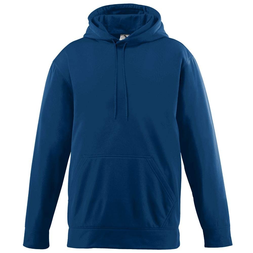 Augusta Sportswear Boys Wicking Fleece Hooded Sweatshirt, Navy, Small
