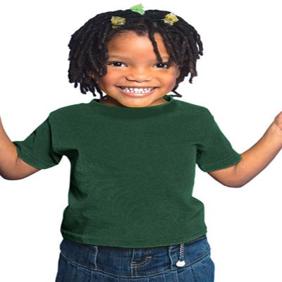 Rabbit Skins 5.5 oz Little Kid Short-Sleeve T-Shirt, 3T, Forest