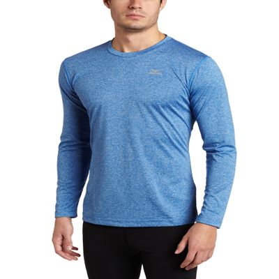 Mizuno Men's Inspire Long Sleeve Blank Tee, Blue, XX-Large