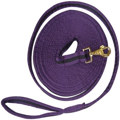 EKKIA 520108152 520108152 Equestrian Rein, Black Padded Lunging REIN PURP/Black