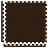 8' x 8' (16 pieces) Brown Economy SoftCarpets Interlocking Comfortable Carpet/EVA Foam Rubber view 1