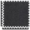 Alessco 6' x 6' x 3/8" (9 Pieces) Black/Grey SoftRubber Interlocking Comfortable Recycled Rubber/EVA Foam Rubber view 1