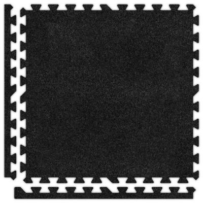 8' x 8' (16 pieces) Charcoal Premium SoftCarpets Interlocking Comfortable Carpet/EVA Foam Rubber