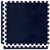 10' x 10' (25 pieces) Navy Blue Premium SoftCarpets Interlocking Comfortable Carpet/EVA Foam Rubber view 1