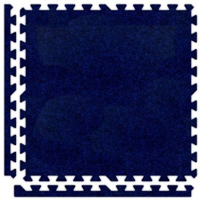 Alessco 6' x 6' (9 pieces) Royal Blue Premium SoftCarpets Interlocking Comfortable Carpet/EVA Foam Rubber