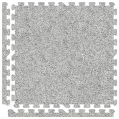 8' x 8' (16 pieces) Smoke Premium SoftCarpets Interlocking Comfortable Carpet/EVA Foam Rubber