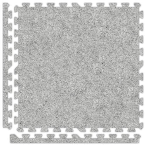 8' x 8' (16 pieces) Smoke Premium SoftCarpets Interlocking Comfortable Carpet/EVA Foam Rubber