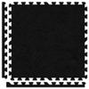 Alessco 8' x 8' (16 pieces) Black Premium SoftCarpets Interlocking Comfortable Carpet/EVA Foam Rubber view 1