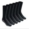 Dickies Men's Dri-tech Original Moisture Control Crew Socks Multipack, Black (6 Pairs), Shoe Size: 6-12, Pack of 6 view 1