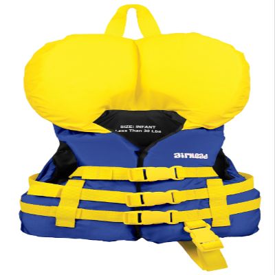Airhead Infant General All Purpose Life Jacket for Infants under 30lbs, US Coast Guard Approved, Blue
