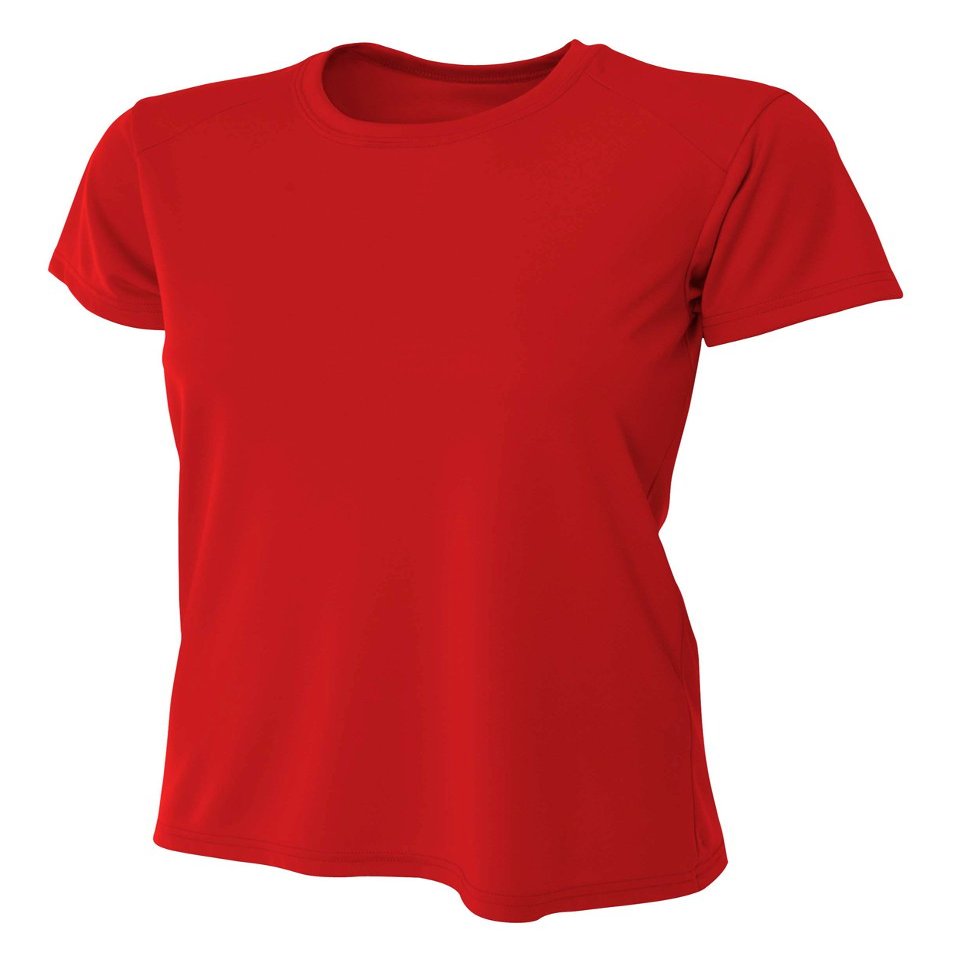A4 Womens Cooling Performance Crew, XL, Scarlet
