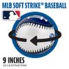 Franklin Sports Los Angeles Dodgers MLB Team Baseball - MLB Team Logo Soft Baseballs - Toy Baseball for Kids - Great Decoration for Desks and Office view 2