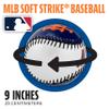 Franklin Sports New York Mets MLB Team Baseball - MLB Team Logo Soft Baseballs - Toy Baseball for Kids - Great Decoration for Desks and Office view 2