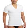2(X)IST Men's Shapewear Form V-Neck T-Shirt Pure White