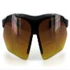 Daredevil Fashion Bifocal Sunglasses with Wrap-Around Sports Design and Anti-Glare Coating for Youthful and Active Men (Black+Blue w/Amber +2.50) view 2