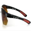 Daredevil Fashion Bifocal Sunglasses with Wrap-Around Sports Design and Anti-Glare Coating for Youthful and Active Men (Black+Red w/Amber +3.00) view 3