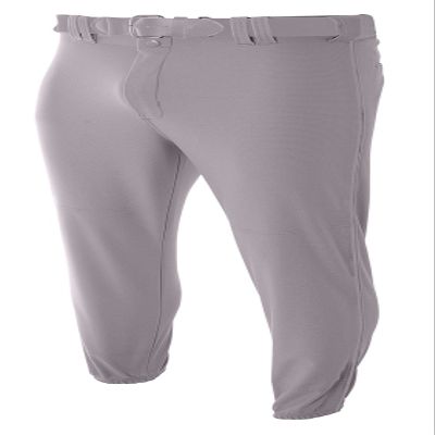 A4 Mens Pro-Style Elastic Bottom Baseball Pant, XL, Grey