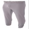 A4 Mens Pro-Style Elastic Bottom Baseball Pant, XL, Grey view 1