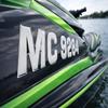 Boat & Jetski Registration Numbers - Domed/Raised Decal (16 pcs) White Center/Chrome Outline (Wake Series) view 1