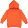 RABBIT SKINS Toddler Fleece Long Sleeve Hooded Pullover Sweatshirt with Side Seam Pockets, Orange, 2T
