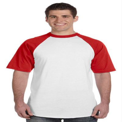 50/50 Short Sleeve Raglan Tee by Augusta