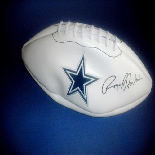 Roger Staubach Signed Ball - Logo - Autographed Footballs
