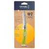 Opinel My First Opinel No.7, Stainless Steel Childrens Folding Knife with Safety Rounded Tip, Virobloc Locking Collar, Made in France (Apple Green) view 2