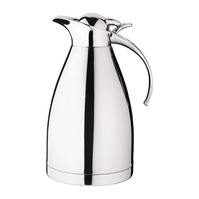 Vacuum Jug - Hinged Lid 1.5 litre capacity. Stainless steel body.