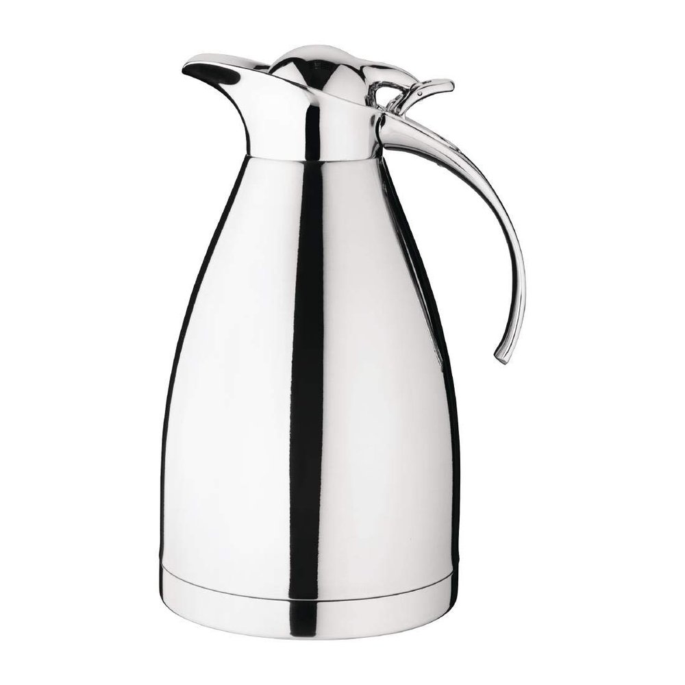 Vacuum Jug - Hinged Lid 1.5 litre capacity. Stainless steel body.