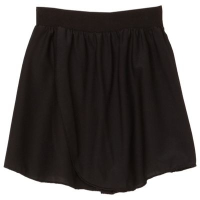 Sansha girls Wrap athletic skirts, Black, Large 10-12 F US