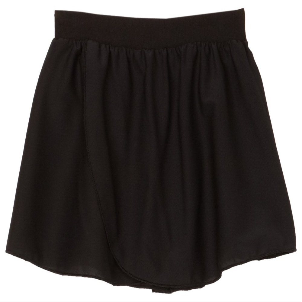 Sansha girls Wrap athletic skirts, Black, Large 10-12 F US
